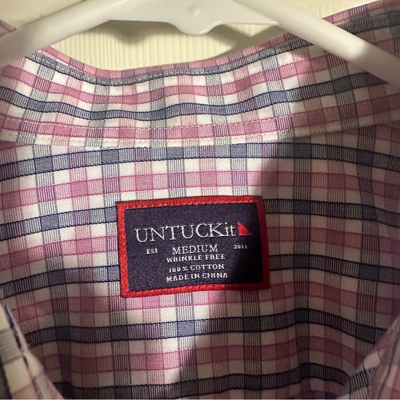 UNTUCKit Men's Wrinkle-Free Dolcetto Shirt Size Medium - Picture 3 of 5